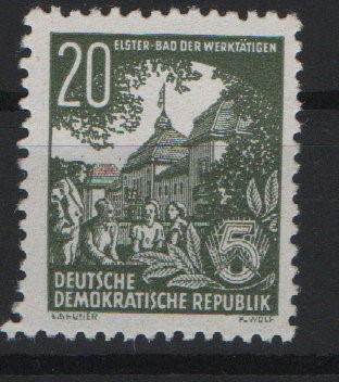 DDR, 1953, Mi.- Nr.: 413x XII, **, vom II. 5- Jahrplansatz! Kabinettstück!