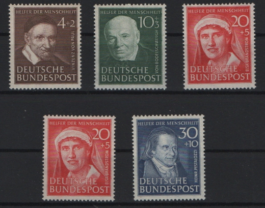 BRD, 1951, Mi.- Nrn.: 143- 46, **! Qualitätssatz, selten!