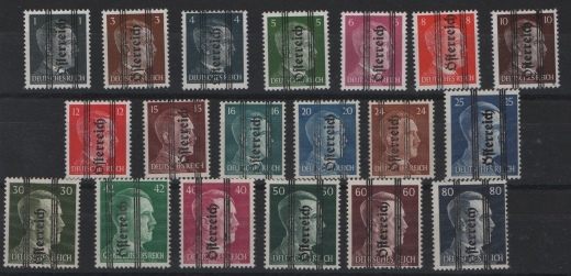 Österreich, 1945, Mi.- Nrn.: 674- 692, **, der sogen. Gratzer Aufdruck! Seltener Satz!