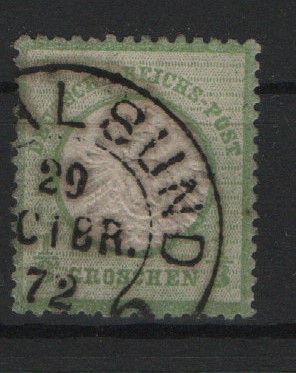 Dt. Kaiserreich, Brustschilder, 1872, Mi.- Nr.: 17, mit besserem Hufeisenstempel Stralsund!! Seltenes Kabinettstück!