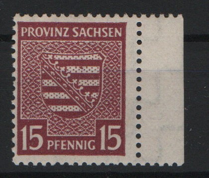 SBZ, Provinz- Sachsen, 1945, Mi.- Nr.: 80 Xa , **, tiefstgeprüft Dr. Jasch BPP, Luxusstück!