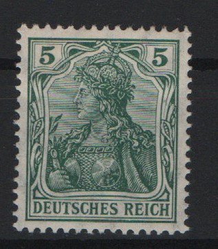 DR, Germania Friedensdruck, 1913 Mi.- Nr.: 85 I b, **, tiefstgeprüft Jäschke- L. BPP! Luxusstück! Selten!