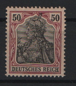 DR, Germania Friedensdruck, 1905 Mi.- Nr.: 91 I x, **, tiefstgeprüft Jäschke- L. BPP / Rehfeld! Luxusstück! Selten!