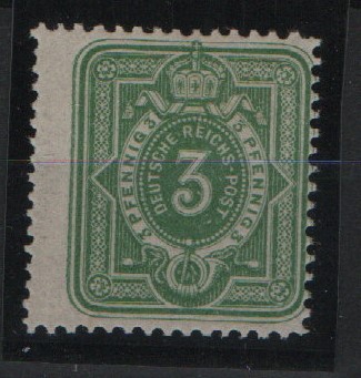 DR, Pfennig, ca. 1880, Mi.- Nr.: 39 BII b, **, doppelt tiefstgeprüft Jäschke- L. BPP! Sehr selten!