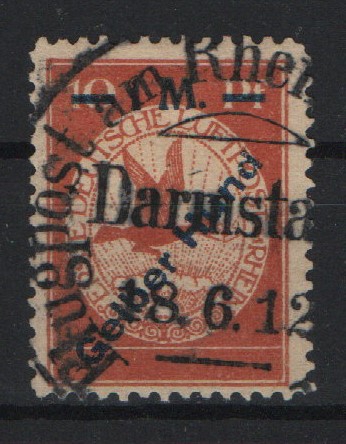Dt. Kaiserreich, Flugpost, 1912, Mi.- Nrn.: IV, gestempelt, gutes Kabinettstück! Sehr selten!