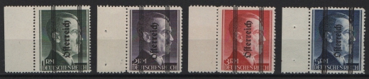 Österreich 1945, Mi.- Nrn.: 693 I B, 694 IA, 696 IA+ 696 IIA, **, je vom Sr., Attest Sturzeis VÖB: echt und ...! Selten!