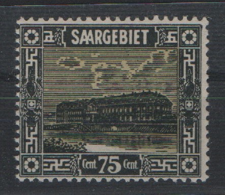 Saargebiet, 1923, Mi.- Nr.: 101 mit Plf. 1, **, tiefstgeprüft Hoffmann BPP! Selten!
