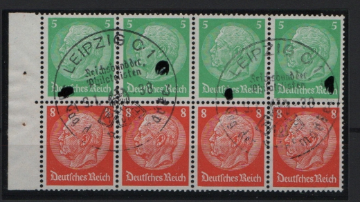 III. Reich, 1934, Mi.- Nrn.: HB 82, gestempelt! Kabinettstück! Selten!