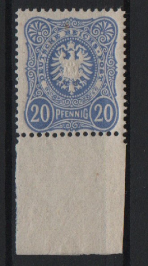 DR, Pfennig, ca. 1882, Mi.- Nr.: 42 b Ur., **, tiefstgeprüft G. Zenker BPP! Qualitätsstück! Selten!