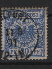 DR, Krone / Adler, 1891, Mi.- Nr.: 48 aa, gestempelt, tiefstgeprüft Wiegand BPP! Selten!