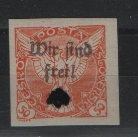 III. Reich / Dt. Bes. Sudetenland, 1938, Mi.- Nr.: 50, *! Fotoattest Brunel VPeV, : e+e! Sehr selten!