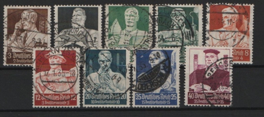 III. Reich, 1934, Mi.- Nrn.: 556- 64, kpl. Stände-Satz, gestempelt! In dieser Qualität selten!