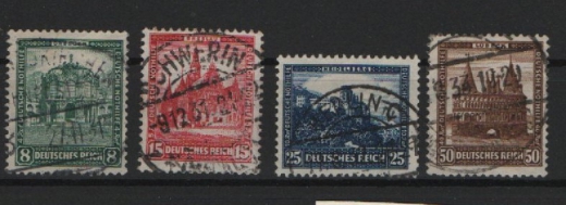 DR, Weimar, 1932, Mi.- Nr.: 459- 62, gestempelt, Qualitätssatz, selten!