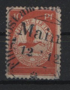 Dt. Kaiserreich, Flugpost, 1912, Mi.- Nrn.:I Plf.: IV, gestempelt, gutes Bedarfsstück! Sehr selten!