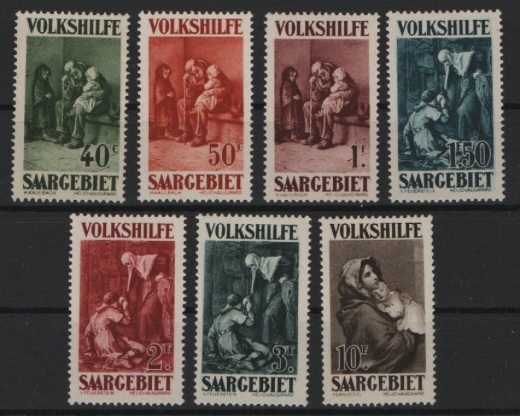 Saargebiet, 1929, Mi.- Nrn.: 135- 41, kpl. Satz, **! Qualitätssatz! Selten!