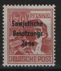 SBZ, Allgemeine Ausgaben, 1948, Mi.- Nr.: 195 a , **, tiefstgeprüft Dr. Herbst / Dr. Ruscher BPP! Luxusstück! Selten!