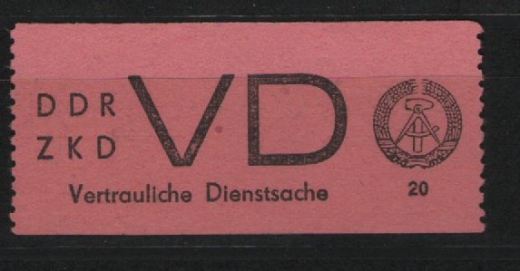 DDR, 1965, ZKD D, Mi.- Nr.: 2, **, akt. Fotoattest Dr. Ruscher BPP: echt+ ...! Kabinettstück!