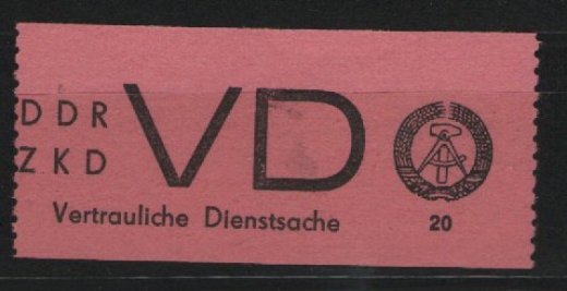 DDR, 1965, ZKD D, Mi.- Nr.: 2, **, akt. Fotoattest Dr. Ruscher BPP: echt+ einwandfrei! Luxusstück! Rarität der DDR!
