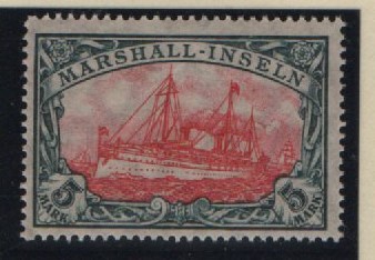 Dt. Kolonien, Marshall- Inseln, 1916, Mi.- Nr.: 27 BI, **, Luxusstück! Selten!