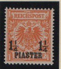 DAP Türkei, 1889 / 90, Mi.- Nr.: 9 b, mit Plf.: I, **, Fotoattest Steuer VÖB: e+e! Luxusstück! Sehr selten!