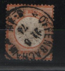 Dt. Kaiserreich, Brustschilder, 1874, Mi.- Nr.: 24, gestempelt! Akt FA Dr. Zill BPP: + ...! Seltenes und gutes Kabinettstück!