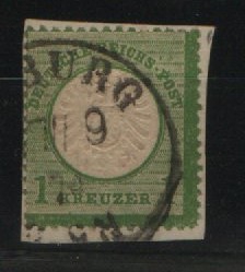 Dt. Kaiserreich, Brustschilder, 1874, Mi.- Nr.: 23 b, gestempelt! Akt. FA Dr. Zill BPP: e+ ...! Seltenes und gutes Kabinettstück!