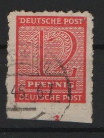 SBZ, West- Sachsen, 1945, Mi.- Nr.: 119 GX, gestempelt! Qualitätsstück! Selten! R!