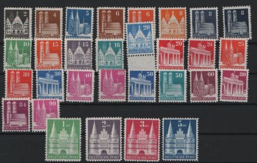 Bizone, 1948, Mi.- Nrn.: 73 wg- 96wg, **! Qualitätssatz! Sehr selten!