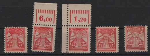 SBZ, MVP, 1945, Mi.- Nr.: 18 I a + b, + II c +  d, **, tiefstgeprüft BPP! Kabinett- Lxusstücke! Seltener Satz der Farben der Nr. 18!!