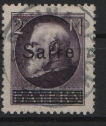 Saargebiet, 1920, Mi.- Nr.: 28 b, gestempelt, signiet Dr. Dub / geprüft Ney BPP! Bedarfsstück! Selten!