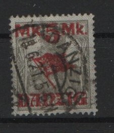 Danzig, 1920, Mi.- Nr.: 30 II, gestempelt, tiefstgeprüft Gruber BPP / Infla Berlin! Qualitätsstück!