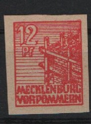 MVP, 1946, Mi.- Nr.: 36 y b U, **, tiefstgeprüft Kramp BPP! Luxusstück! Selten!
