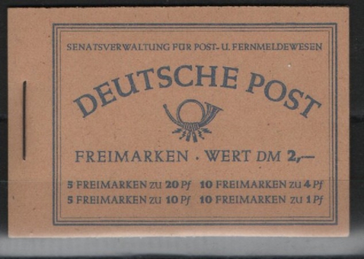 Berlin, 1952, MH´s, Mi.- Nr.: 2, **, komplett, akt. Fotoattest Schlegel BPP: e + e! Seltenes Qualitätsstück!