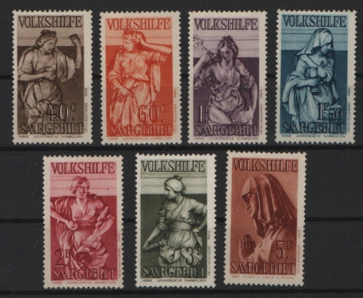 Saargebiet, 1934, Mi.- Nr.: 171- 77, **, je tiefstgeprüft Hoffmann BPP! Qualitätssatz! Selten!