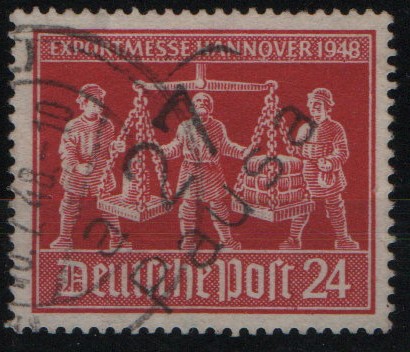 SBZ, Handstempel, 1948, Mi.- Nr.: IVa V, Bez. 27, Pausa, gestempelt, akt. FB Dr. Kalb BPP: e+e! Luxusstück! Selten!