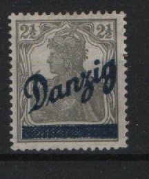Danzig, 1920, Mi.- Nr.: 33, *, aus kl. Innendienst- Satz, selten!