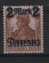 Danzig, 1920, Mi.- Nr.: 43 II, **! Selten!