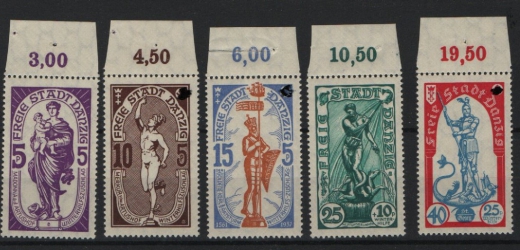 Danzig, 1937, Mi.- Nr.: 276- 80, **!