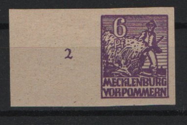 MVP, 1946, Mi.- Nr.: 33 y d U, mit Sr., **, tiefstgeprüft Kramp BPP! Qualitätsstück! Selten!