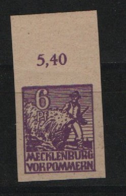 MVP, 1946, Mi.- Nr.: 33 y d U, mit Or., **, tiefstgeprüft Thom BPP! Luxusstück! Selten!