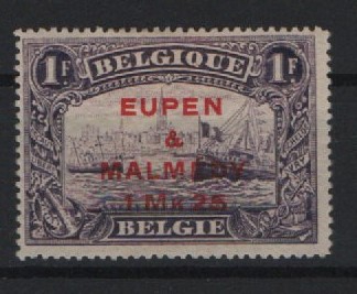 Eupen und Malmedy, 1920, Mi.- Nr.: 7 C, *, Kabinettstück, selten!