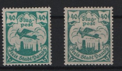 Danzig, 1921, Mi.- Nr.: 66 X + Y, *, 66 Y signiert! Selten!