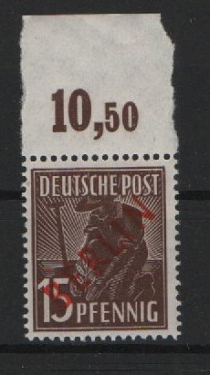 Berlin, 1949, Mi.- Nrn.: 25 POR ndgz, **! Qualitätsstück, selten!