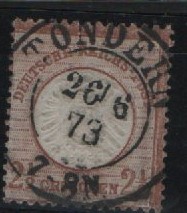 Dt. Kaiserreich, Brustschilder, 1872, Mi.- Nr.: 21 b, gestempelt! Doppelt geprüft Sommer BPP / Signiert Richter! Selten!