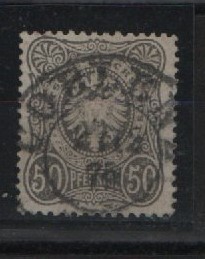 DR, Pfennige, 1875, Mi.- Nr.: 36 b, gestempelt, (nachverw. AD- Stempel!), tiefstgeprüft G. Zenker BPP! Luxusstück, sehr selten!