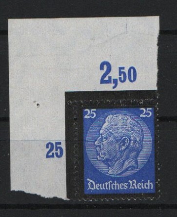 III. Reich, 1934, Mi.- Nr.: 553 P OR, (mit ER), **, tiefstgeprüft Schlegel BPP! Qualitätsstück! Selten!