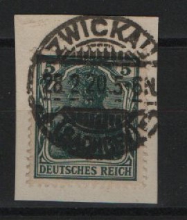 Dt. Kaiserreich, 1920, Mi.- Nr.: 85 II e, gestempel auf kl. Briefstück, tiefstgeprüft Dr. Oechsner BPP / Infla Berlin! Luxusstück! Selten!