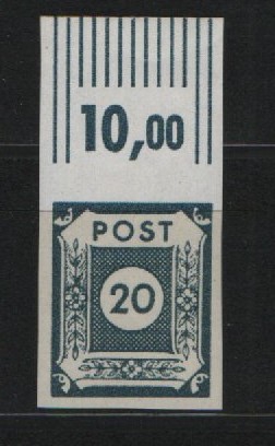 SBZ, Ost- Sachsen, 1945, Mi.- Nr.: 48 b, mit OR, **, tiefstgeprüft Ströh BPP! Luxusstück! Selten!