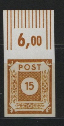 SBZ, Ost- Sachsen, 1945, Mi.- Nr.: 47 A b, mit OR, **, tiefstgeprüft Ströh BPP! Luxusstück! Selten!