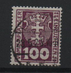 Danzig, 1923, Mi.- Nr.: P 15 Y, gestempelt, Fotoattest Gruber BPP; e+e! Luxusstück! Sehr selten!